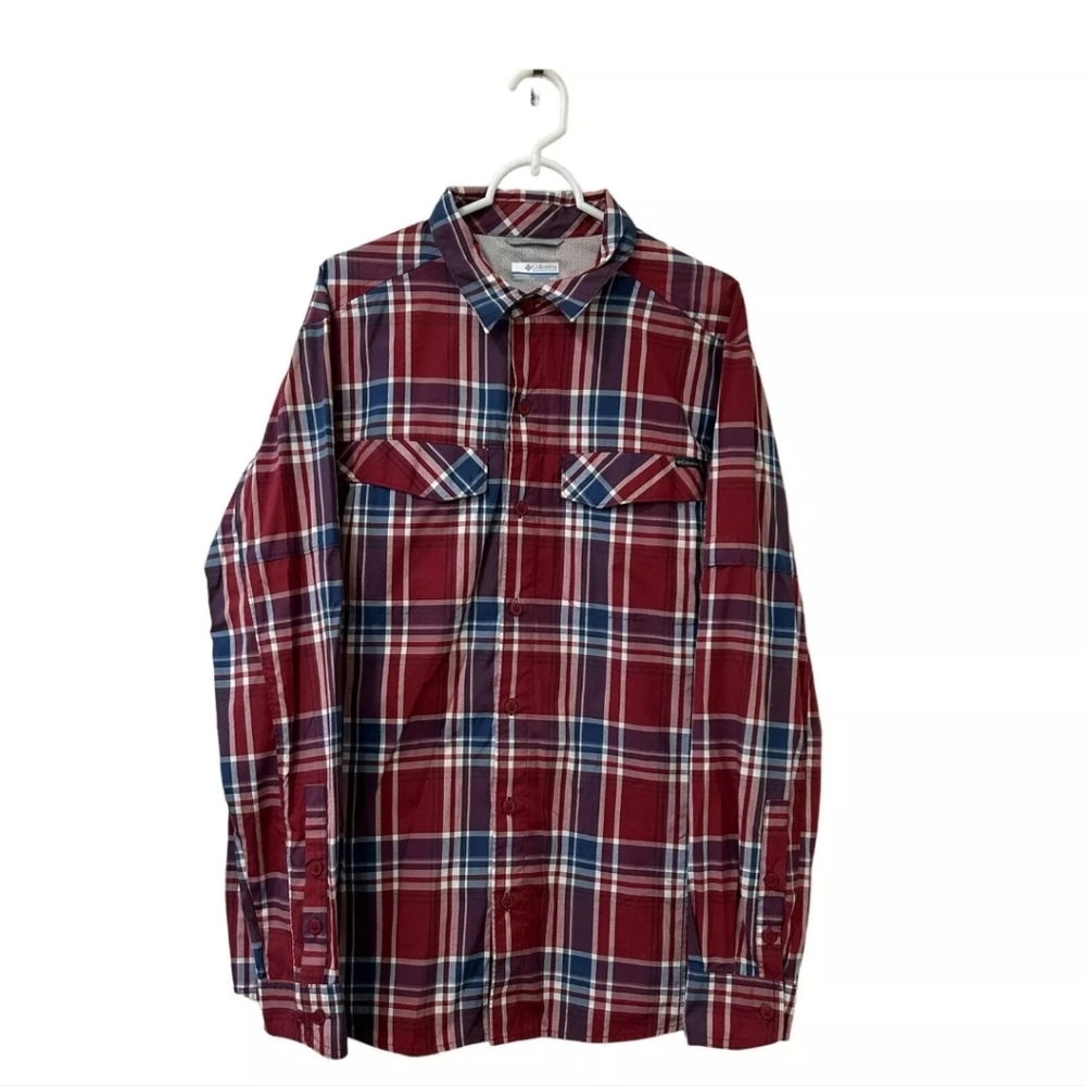 Mens Columbia long sleeve plaid shirt